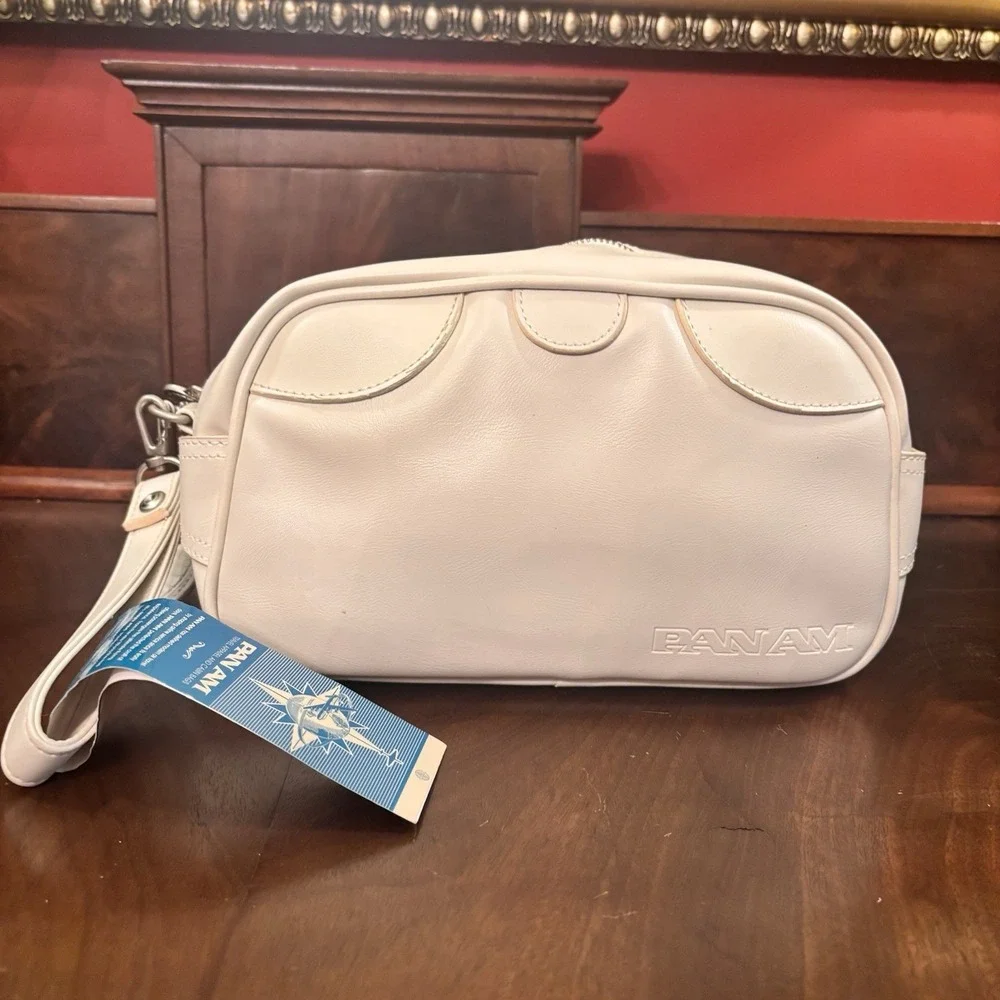 The Original Certified Pan Am Toiletry Bag Wash Bag White Travel Case w/ Tags
